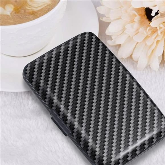 Mini Credit Card Holder, RFID Blocking Slim Hard Card Case ID Case Travel Wallet - Picture 1 of 8